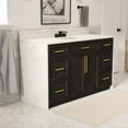 thumbnail image 1 of Palisade 60" Single Bathroom Vanity with Dark Oak Cabinet and Engineered Marble Top, 1 of 5