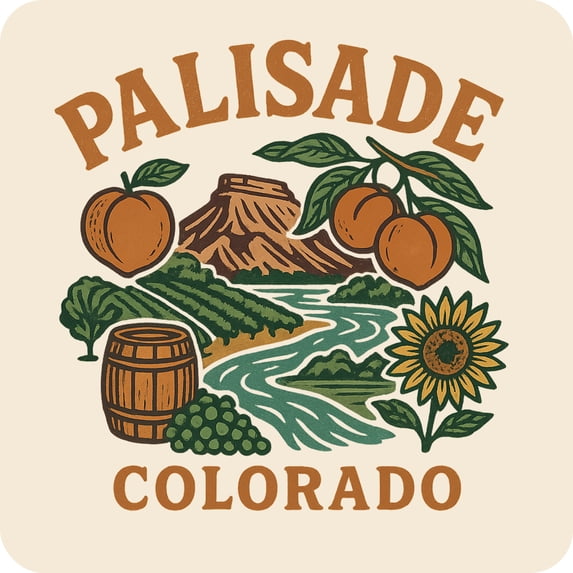 Palisade Colorado Keepsakes Souvenir Vinyl Sticker – Destination Travel Keepsake Collectible (4-Inches Wide)