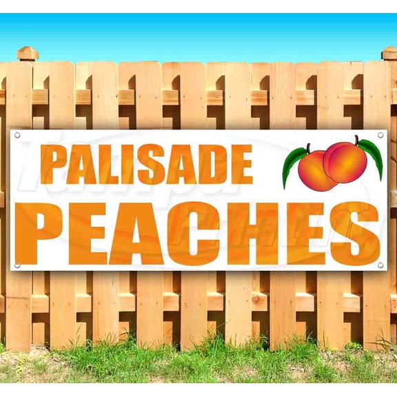 Palisade Peaches 13 oz Vinyl Banner With Metal Grommets