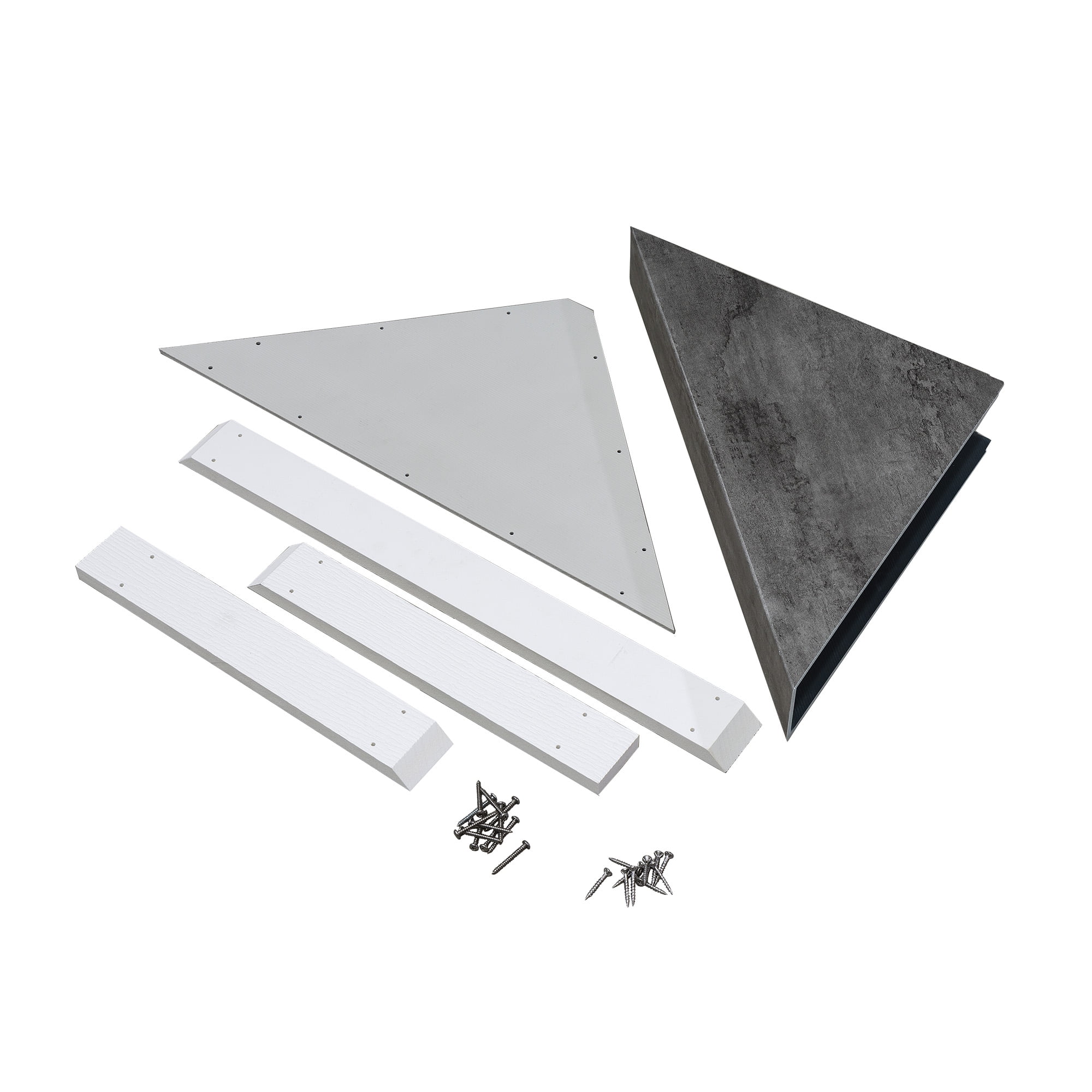 Ashen Slate Gray PVC Shower Bench with Lacquer Finish