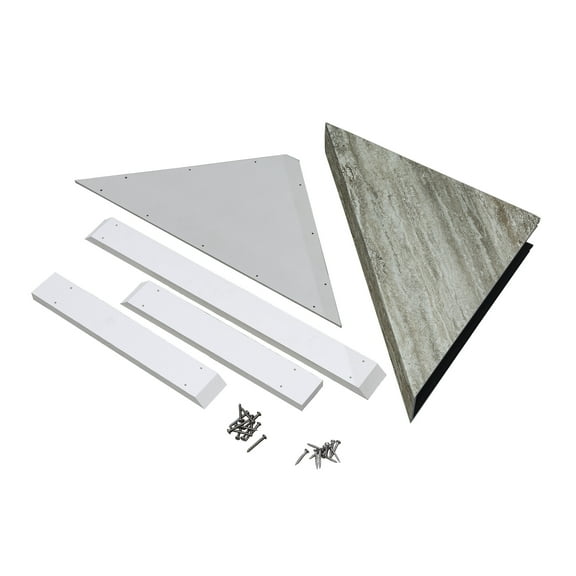 Palisade Vinyl Waterproof Corner Shower Bench in Grecian Earth