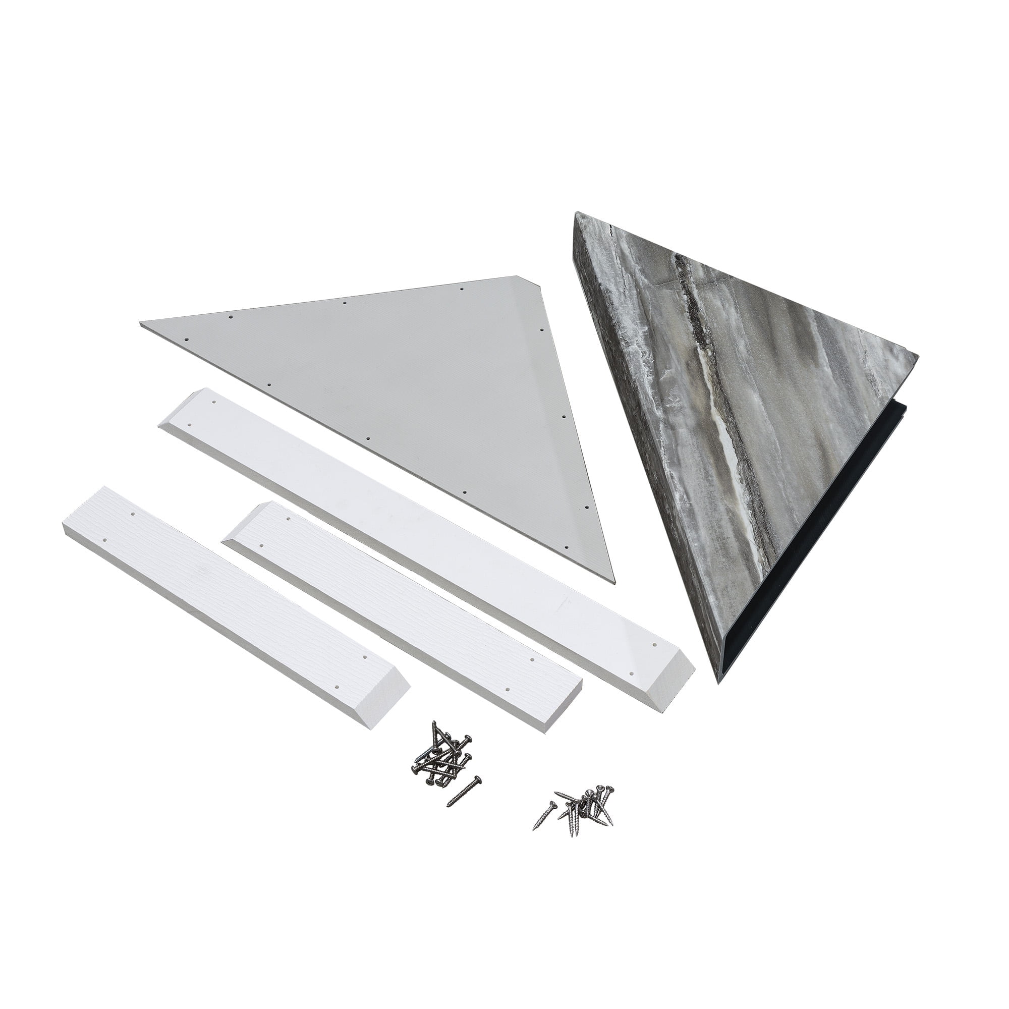 Louvre Granite Waterproof PVC Corner Shower Bench