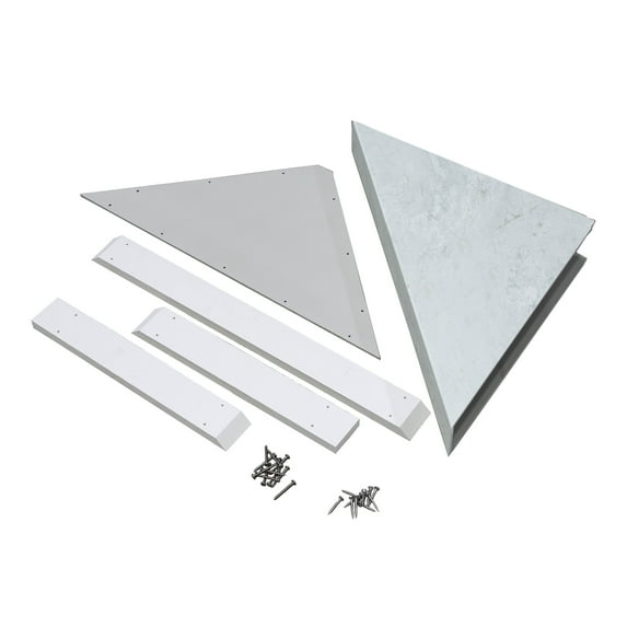 Palisade Vinyl Waterproof Corner Shower Bench in Polar Frost