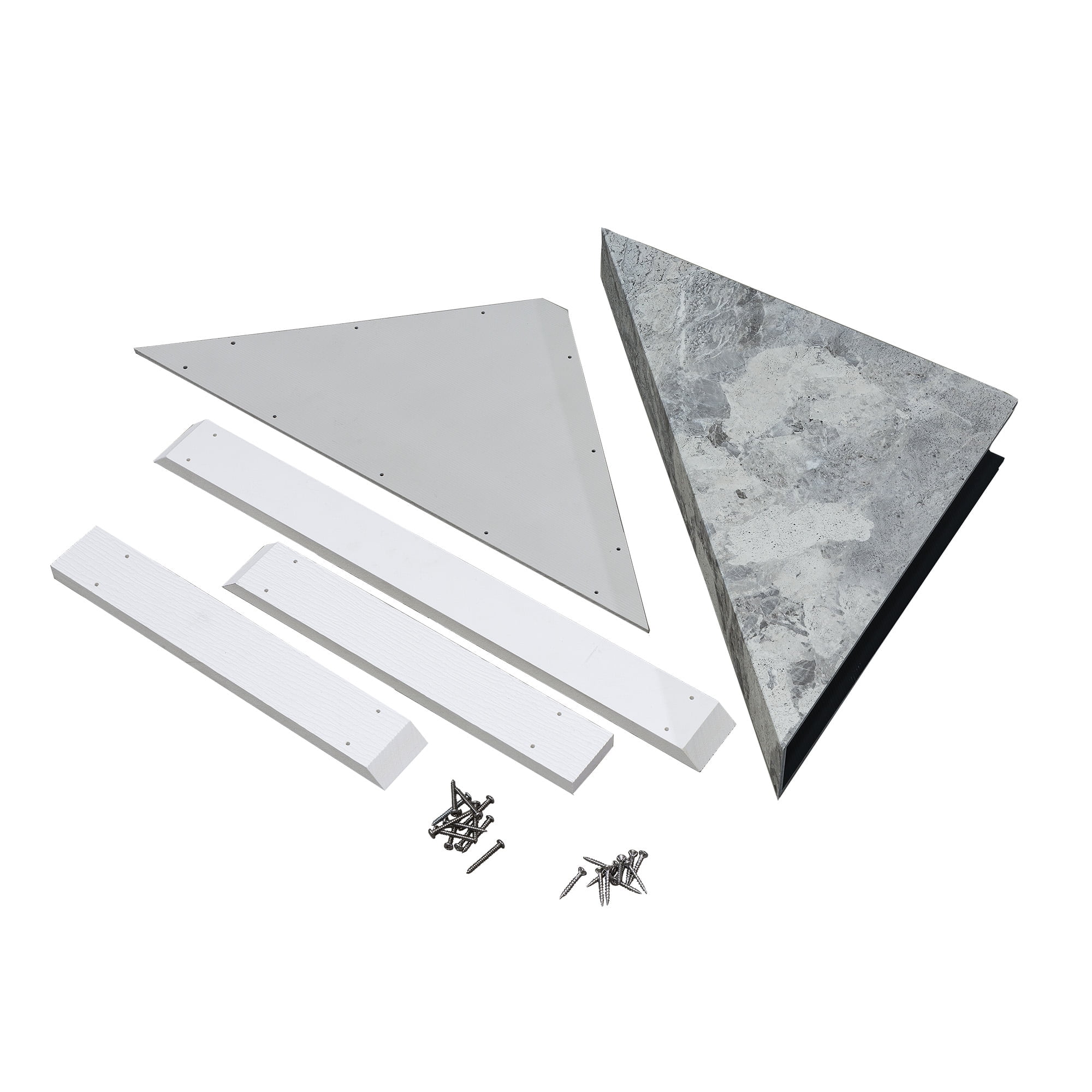 Silver Lake Gray Waterproof PVC Corner Shower Bench