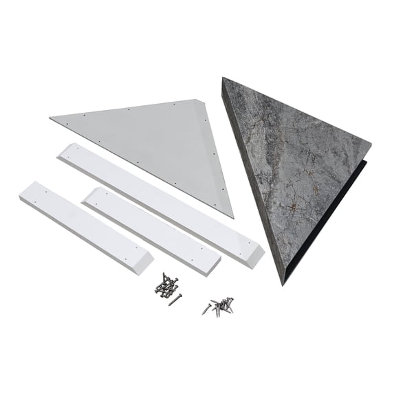 Palisade Vinyl Waterproof Corner Shower Bench in Spanish Marble