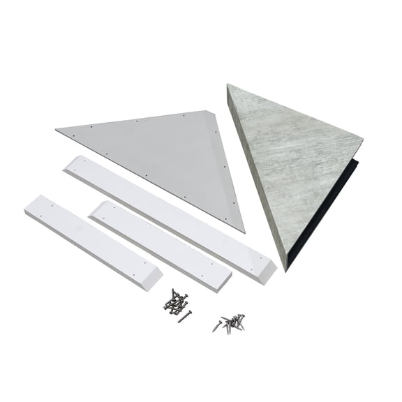 Palisade Vinyl Waterproof Corner Shower Bench in Wind Gust/Urban Coast