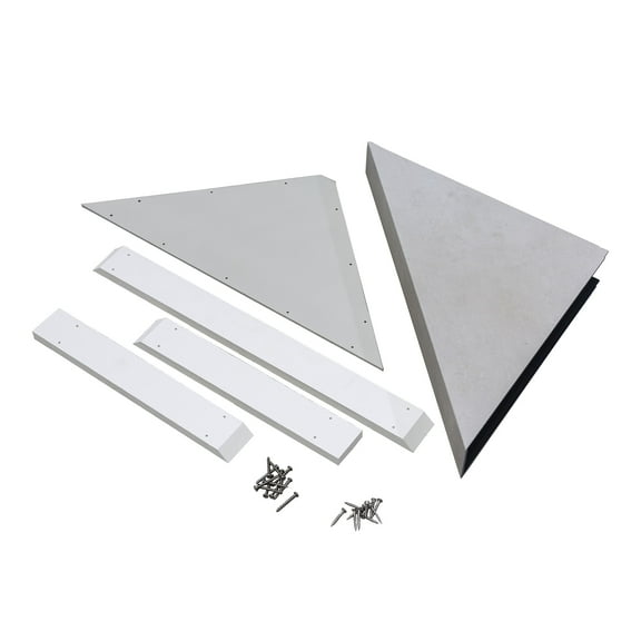 Palisade Vinyl Waterproof Corner Shower Bench in Wintry Mix