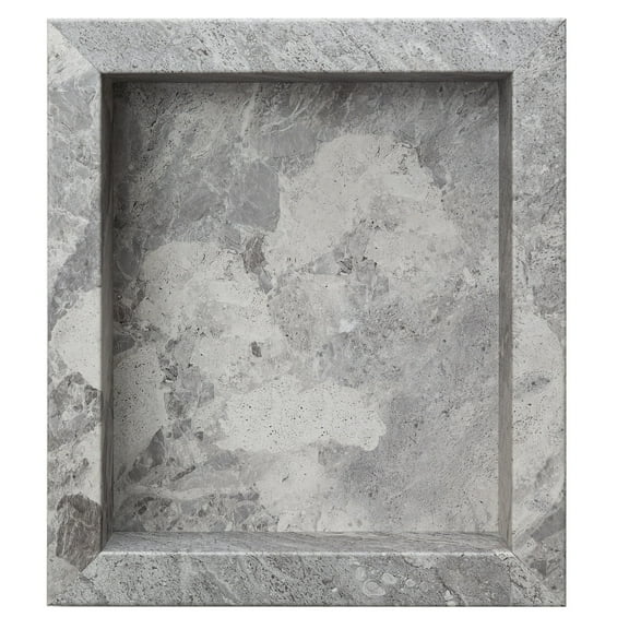Palisade 17.5 in. x 15.5 in. Vinyl Waterproof Shower Niche Insert in Silver Lake