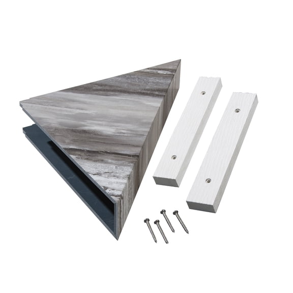 Palisade Vinyl Waterproof Corner Shower Shelf in Louvre Granite