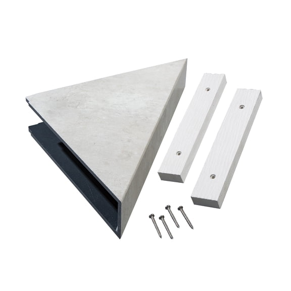 Palisade Vinyl Waterproof Corner Shower Shelf in Wintry Mix