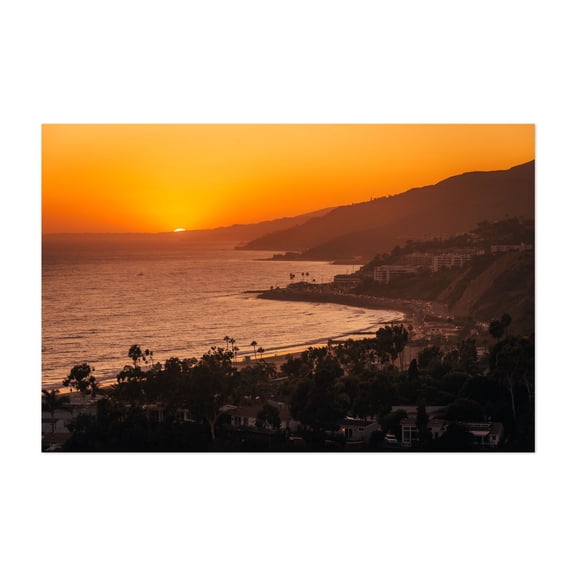 Palisades Sunset 03 - Los Angeles California Photography Unframed Wall Art Print 5 x 7 inches