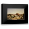 thumbnail image 1 of Filippo Palizzi 18x13 Black Modern Wood Framed Wall Art Titled - The Hunting Party of Ferdinand II of Naples, 1 of 6