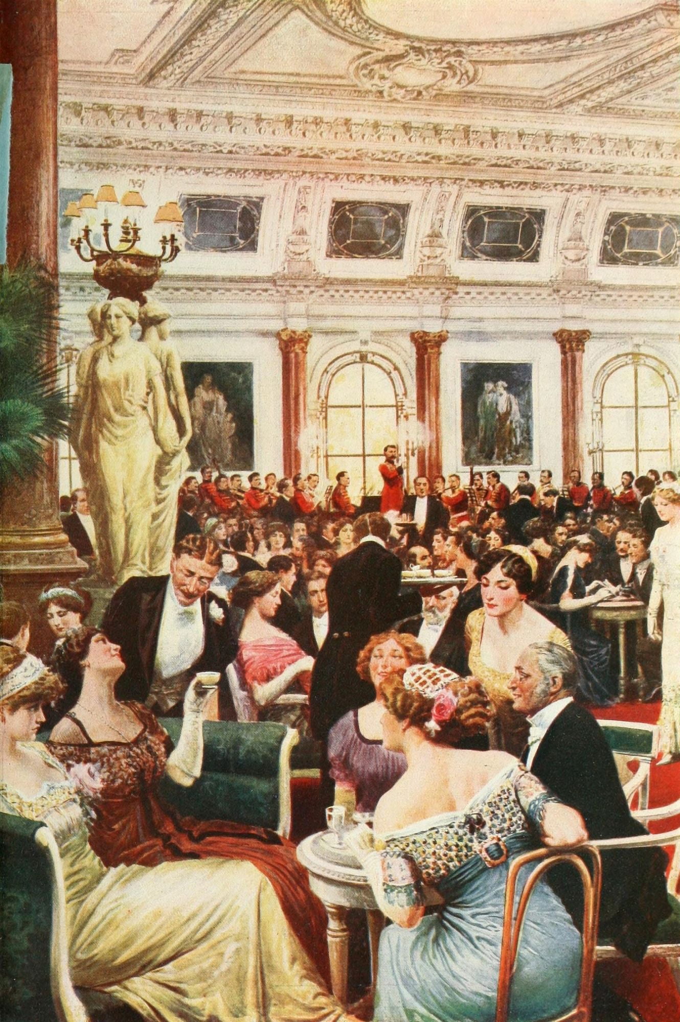 Pall Mall Mag 1912 The Savoy on a Sunday night Canvas Art - Unknown (24 x 36)
