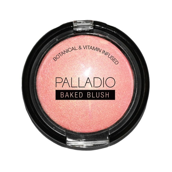 Palladio Baked Blush, Rosey, 2.5g, Highly Pigmented and Shimmery Powder Blush, Apply Dry for Natural Glow or Wet for Dramatic Radiance