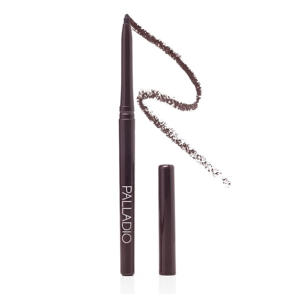 Palladio Retractable Waterproof Eyeliner, Richly Pigmented Color and Creamy, Slip Twist Up Pencil Eye Liner, Smudge Proof Long Lasting Application, All Day Wear, No Sharpener Required, Eggplant