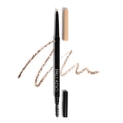 Palladio Beauty Brow Definer Pencil, Ash Brown, Ultra Precise Twist-Up Eye Brow Pencil with Long-Staying Power, Spooley Brush Blends Color for Natural Finish, No Eyebrow Pencil Sharpener Required