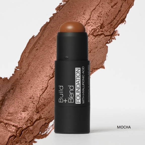 Palladio BUILD + BLEND Foundation Stick, Contour Stick for Face, Professional Makeup for Perfect Look, 0.25 Ounce (Mocha)"