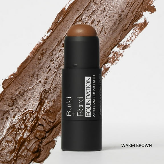 "Palladio BUILD + BLEND Foundation Stick, Contour Stick for Face, Professional Makeup for Perfect Look, 0.25 Ounce (Warm Brown)"