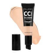 Palladio Full-Coverage Color Correction CC Cream, Oil-Free with Peptides & Vitamin C, Best for Correcting Redness and Uneven Skin Tone, Buildable Foundation Coverage (Fair 12W)