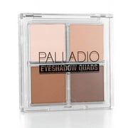 Palladio Eyeshadow Quads, Velvety Pigmented Blendable Matte, Metallic & Shimmer Finishes, Creamy Formula, Four Way Quad Eye Shadow Palette, Talc-Free Classy
