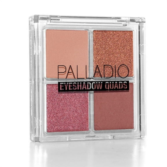 "Palladio Eyeshadow Quads, Velvety Pigmented Blendable Matte, Metallic & Shimmer Finishes, Creamy Formula, Four Way Quad Eye Shadow Palette, Talc-Free (Gossip Girl)"