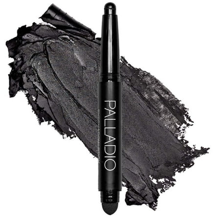Palladio Waterproof Eyeshadow Stick with Blending Sponge, Long Lasting & Effortless Application, Smudge Free & Crease Proof Formula, Matte & Shimmer Shades, Buildable Eye Shadow, Matte Black