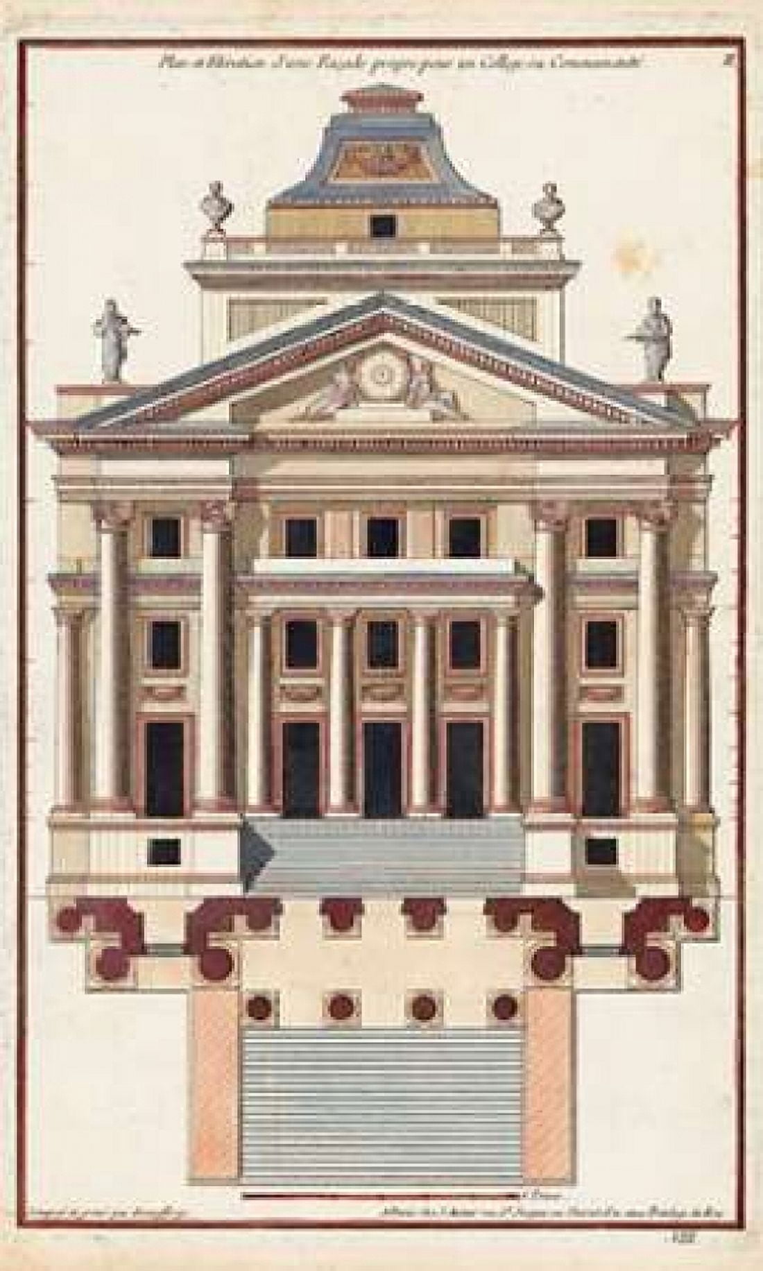 Palladio Facade I Canvas Art - Andrea Palladio (12 x 18)