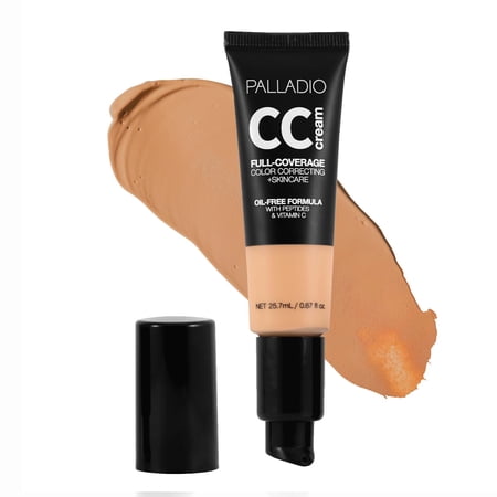 Palladio Full-Coverage Color Correction CC Cream, Oil-Free with Peptides & Vitamin C, Best for Correcting Redness and Uneven Skin Tone, Buildable Foundation Coverage (Med 31C) price history and forecast - Palladio CC31