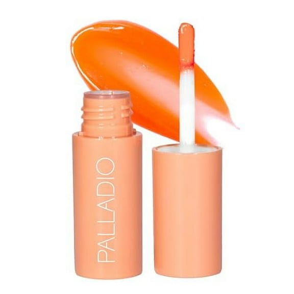 Palladio Jelly Tint, Liquid Stain for Cheeks & Lips, Vivid Color Lip Stain, Lightweight Non-Sticky and Transfer-proof, Natural Finish Makeup, Mango Tango