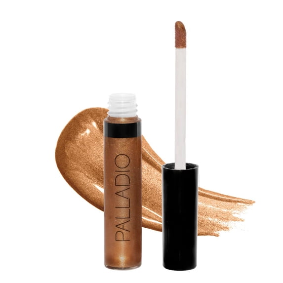 Palladio Lip Gloss, Pink Candy, Non-Sticky Lip Gloss, Contains Vitamin E and Aloe, Offers Intense Color and Moisturization, Minimizes Lip Wrinkles, Softens Lips with Beautiful Shiny Finish