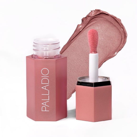 Palladio Liquid Blush for Cheeks & Lips 2-in-1 Makeup Face Blush, Weightless Cream Formula, Smudge Proof Long-Wearing Pigmented Blush, Natural Look Makeup Face Blushes, Dewy Finish, Dainty