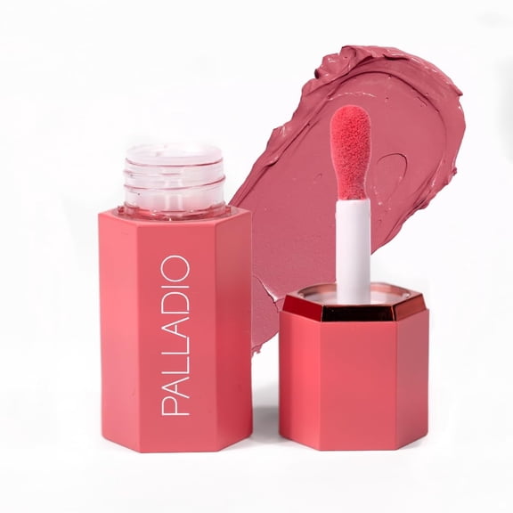 Palladio Liquid Blush for Cheeks & Lips 2-in-1 Makeup Face Blush, Weightless Cream Formula, Smudge Proof Long-Wearing Pigmented Blush, Natural Look Makeup Face Blushes, Dewy Finish, Cool Pink