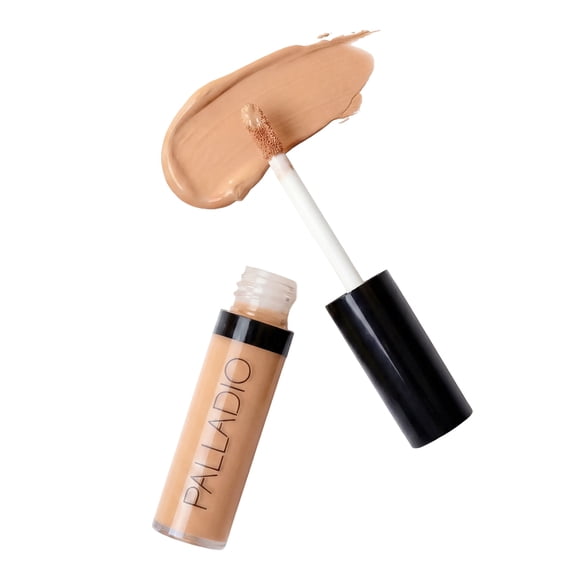 Palladio Liquid Concealer, Honey, 0.35 oz, Creamy Face and Eye Concealer, Evens Skin Tone, Conceals Blemishes, Dark Circles and Fine Lines