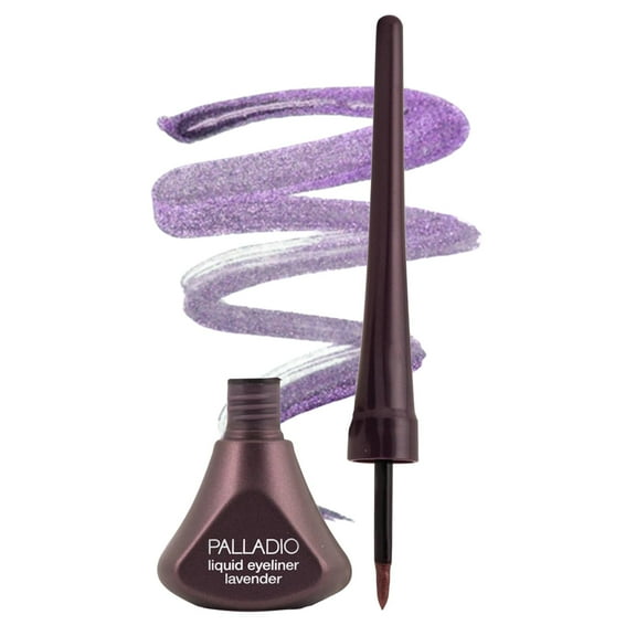 Palladio Liquid Eyeliner, Lavender, Highly Pigmented and Waterproof Eyeliner, For Intense Eye Definition, Includes Easy Grip Wand and Felt Tip Eyeliner Applicator