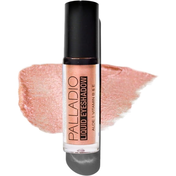 Palladio Liquid Eyeshadow, creamy shimmery formula that instantly adheres to the eyelid with flexible applicator (Pink Pearl)