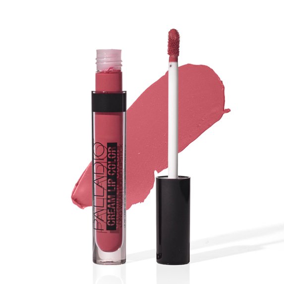 Palladio Long-Wear Cream Lip Color Liquid Lipstick, transfer proof high intensity color pigment, smooth lightweight formula, cream color matte finish, all day wear (Uncensored)