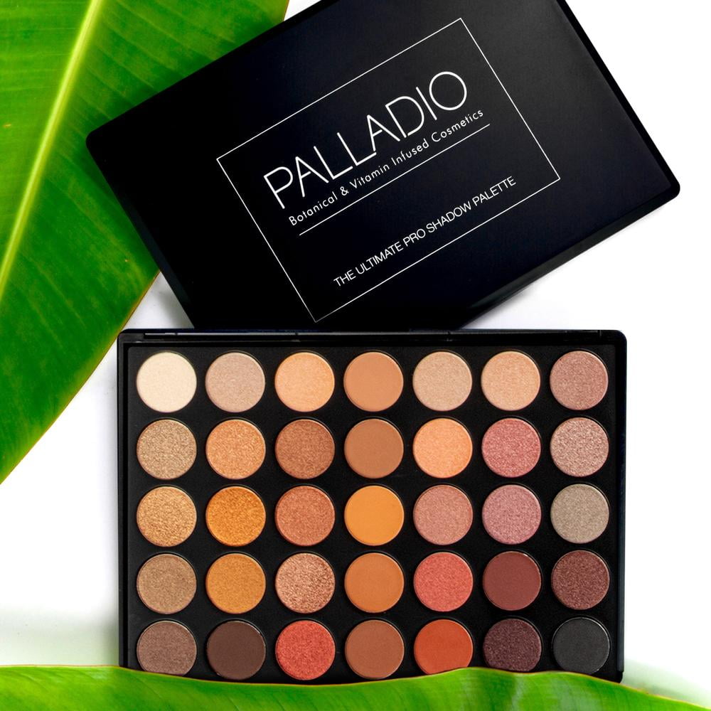 "Palladio Ultimate Pro Eyeshadow Palettes, Professional and Personal Use, 35 High Pigmented Powder Colors, Matte, Shimmer, Satin Finishes, Long Lasting (SPRING 2020)"