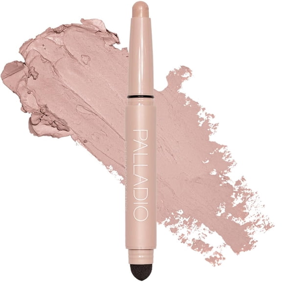 Palladio Waterproof Eyeshadow Stick with Blending Sponge, Long Lasting & Effortless Application, Smudge Free & Crease Proof Formula, Matte & Shimmer Shades, Buildable Eye Shadow, Matte Rose