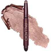Palladio Waterproof Eyeshadow Stick with Blending Sponge, Long Lasting & Effortless Application, Smudge Free & Crease Proof Formula, Matte & Shimmer Shades, Buildable Eye Shadow, Burgundy Shimmer
