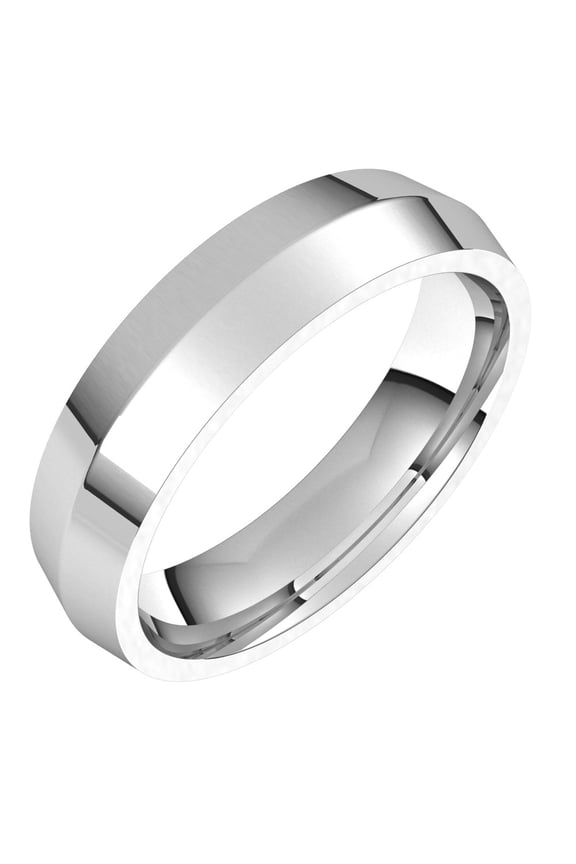 Palladium 5mm Knife Edge Comfort Fit Classic Bridal Wedding Engagement Anniversary Band Ring Fine Jewelry For Women Gifts For Her, Size 9