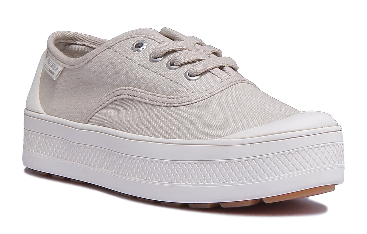 Palladium Sub Low Women s Lace Up Canvas Platform Sneakers In Grey Size 10 Walmart