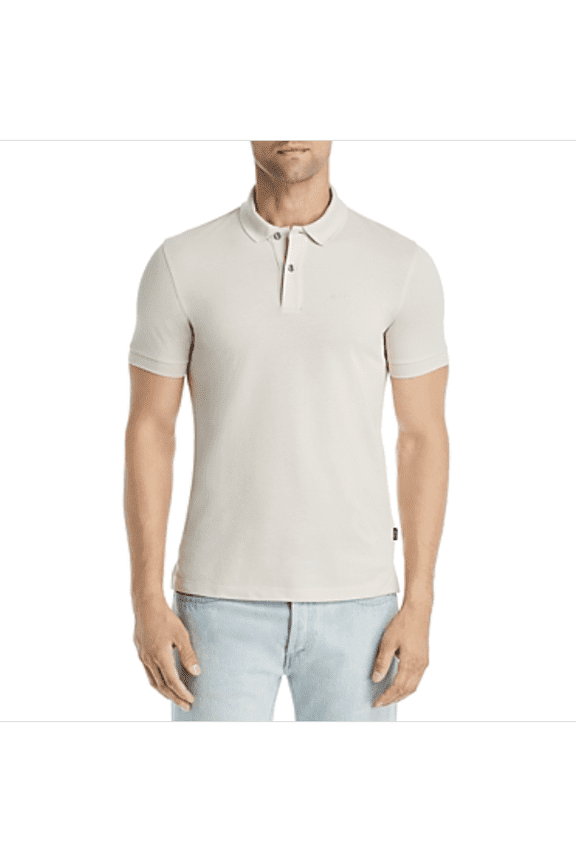 Pallas Cotton Polo Shirt with Embroidered Logo- White Men's Polo Shirts