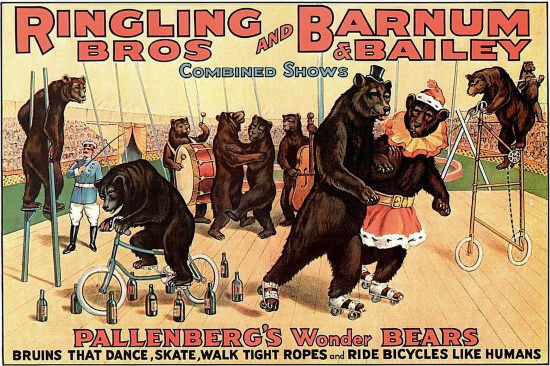 Pallenbergs Wonder Bears Circus Canvas Art -  (24 x 36)