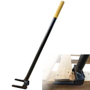 Pallet Buster with Handle 40  and Nail Puller, Fully Welded Deck Wrecker Pry Bar, Heavy Duty Pallet Deck Board Removal Tool, Industrial Breaker Bar for Removing or Tearing Down Woods, Black