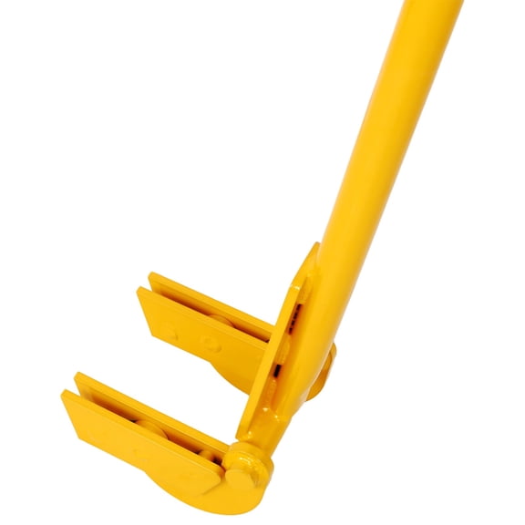 Pallet Buster Tool in Yellow with 43in Long Handle - Deck Wrecker Pry Bar for Removing Deck Boards, Steel Construction