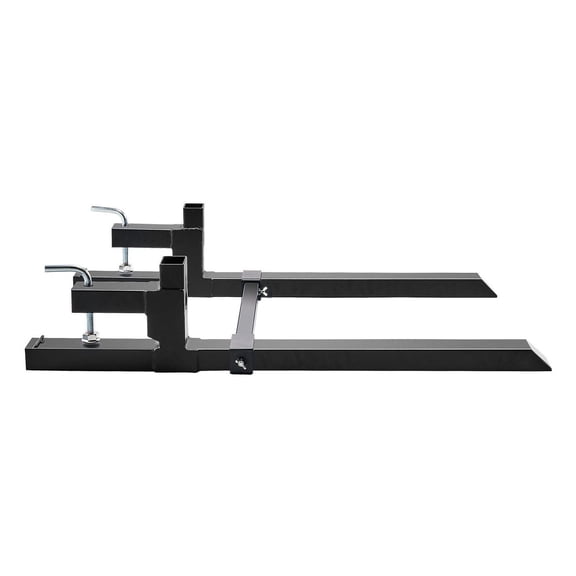Pallet Forks 2000lbs Capacity Clamp On - 43" Tractor Bucket Forks with Stabilizer, Heavy Duty Skid Steer Loader Attachment