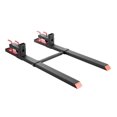thumbnail image 1 of Pallet Forks 4000 lbs Capacity Clamp On, 60 Inch Tractor Fork Attachment with Stabilizer Bar for Skid Steer & Tractor Loader, 1 of 6