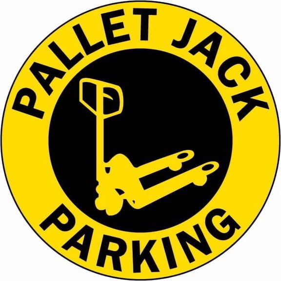 Pallet Jack Parking Signs Forklift Sign 12-Inch Circular Round Metal Tin Sign \u2013 Warning & First