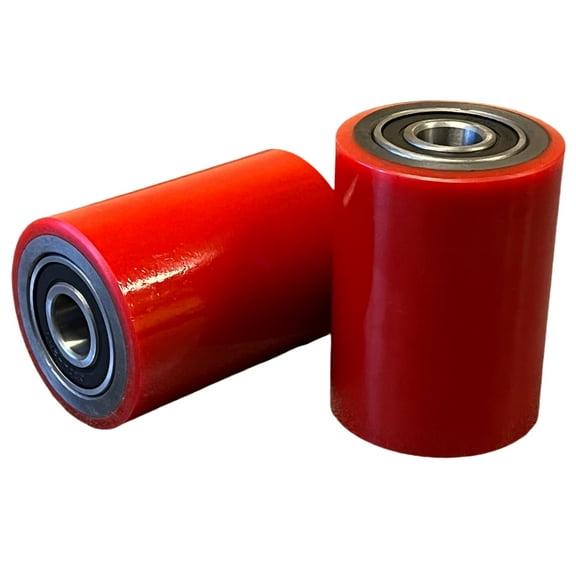 Pallet Jack Poly Load Wheels with Bearings 2.75"D x 3.75"W - A Pair