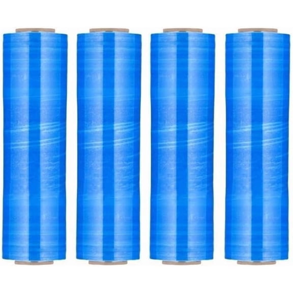 SSBM Tinted Blue Machine Stretch Wrap 20 Inch x 5000 Feet 50 Rolls 63 Gauge Plastic for Pallet Wrapping Packaging